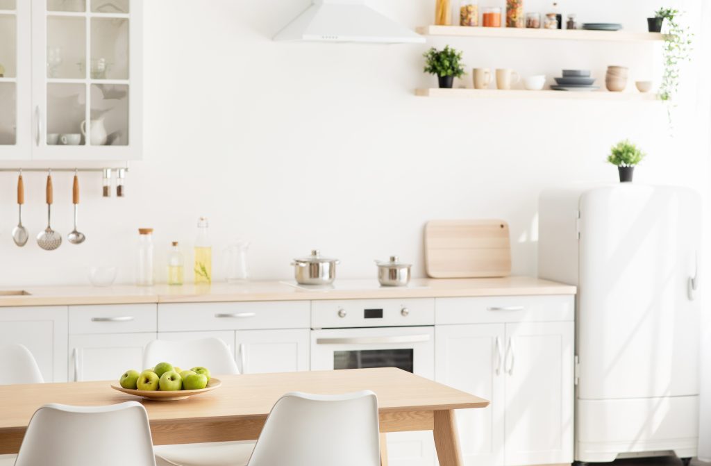 Simple kitchen with whole foods